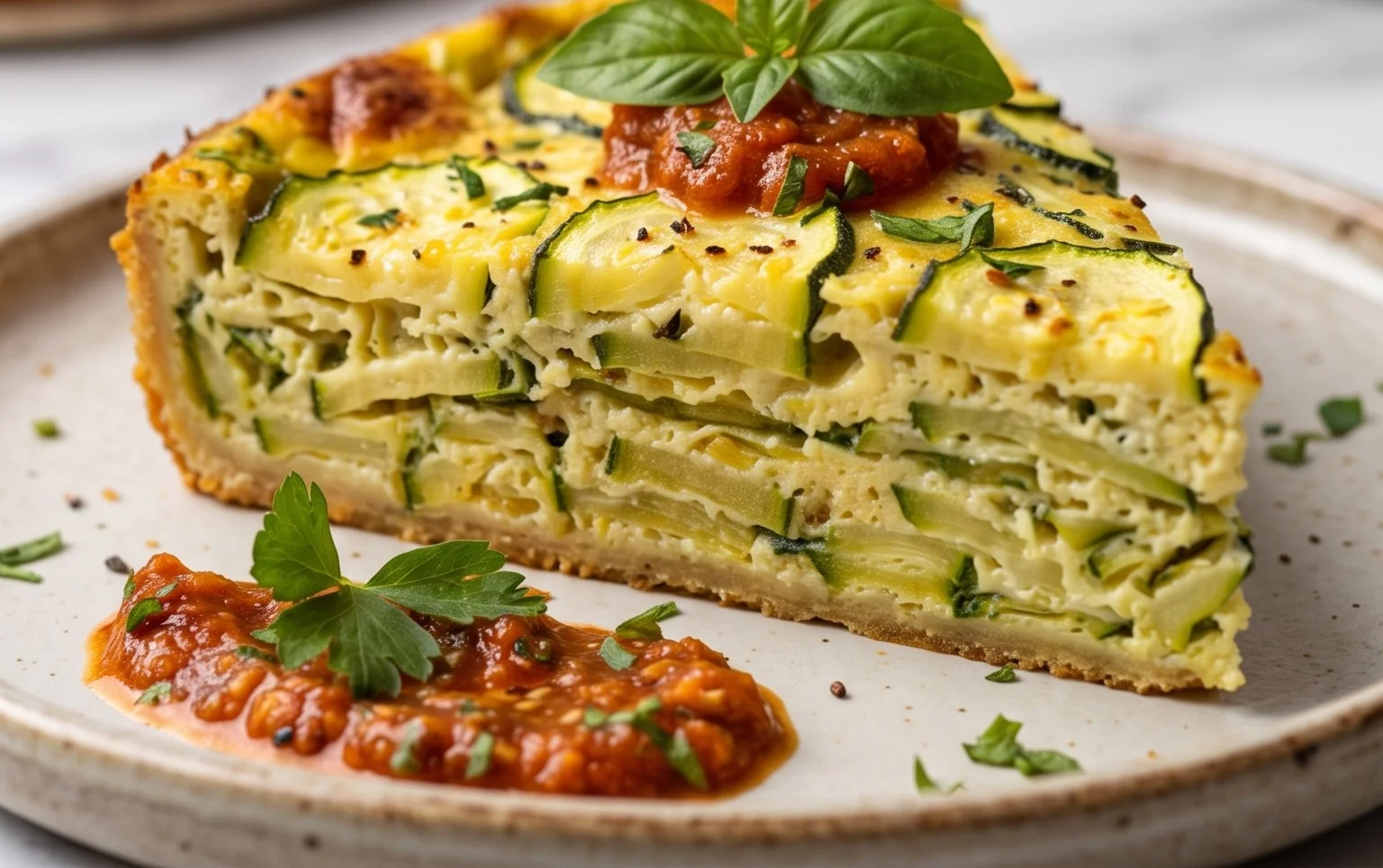 Easy Crustless Summer Zucchini Pie