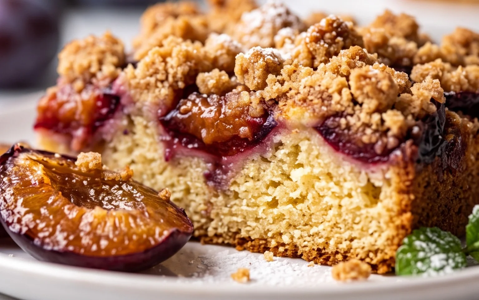 Zwetschgenkuchen mit Zimtstreuseln