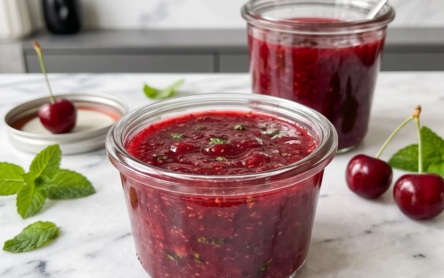 Kirschmarmelade mit Minze: Rezept & Frische-Kick